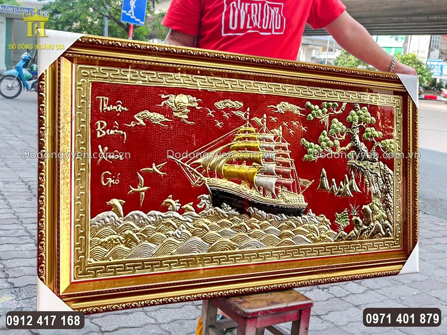 H&igrave;nh ảnh nh&igrave;n nghi&ecirc;ng của bức tranh đồng